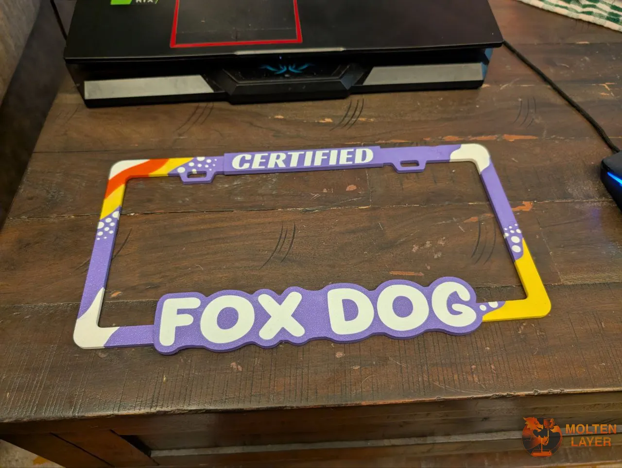 Certified Fox Dog
White Red Yellow Purple White