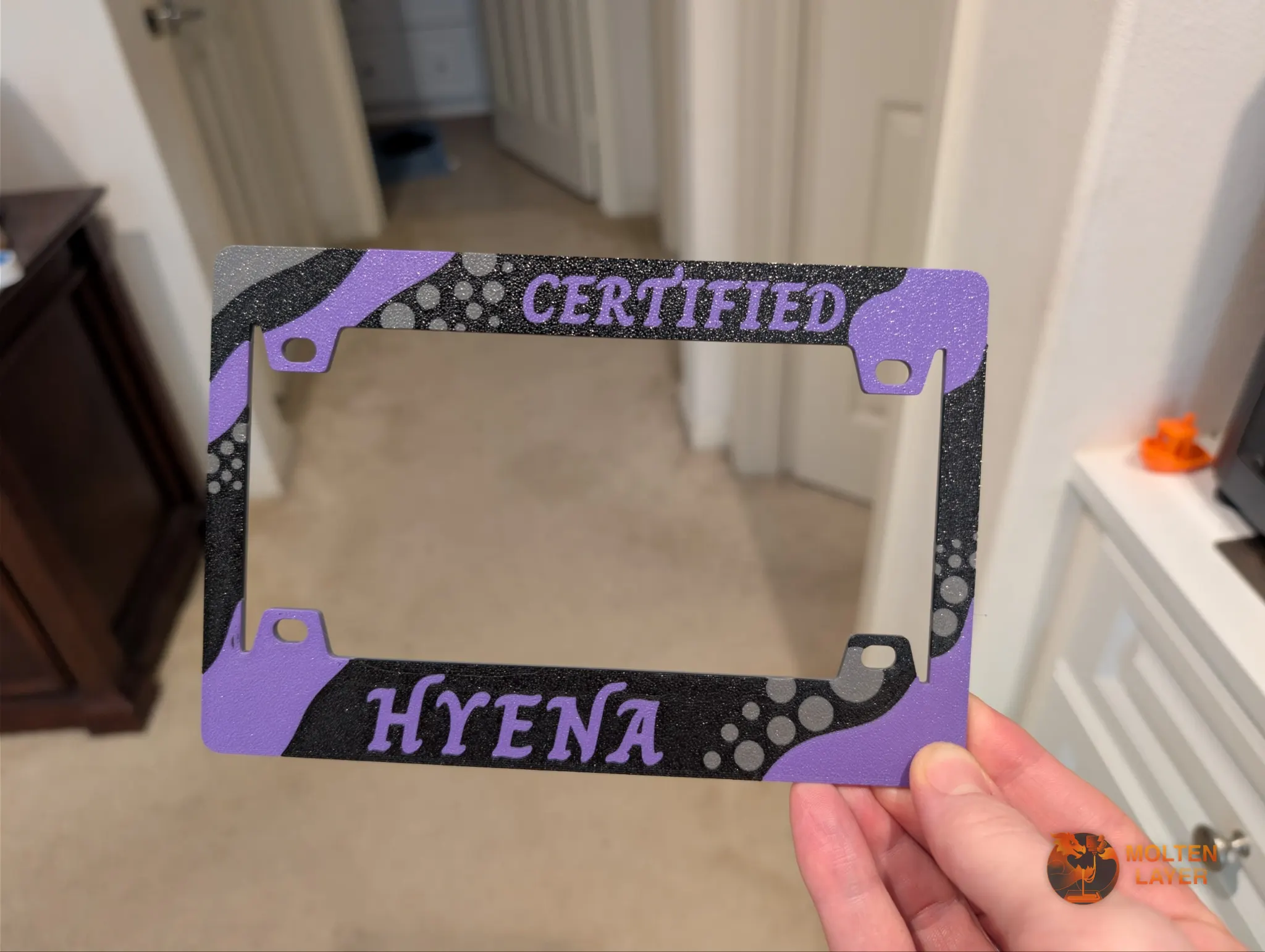 Certified Hyena
Dark Gray Black Purple