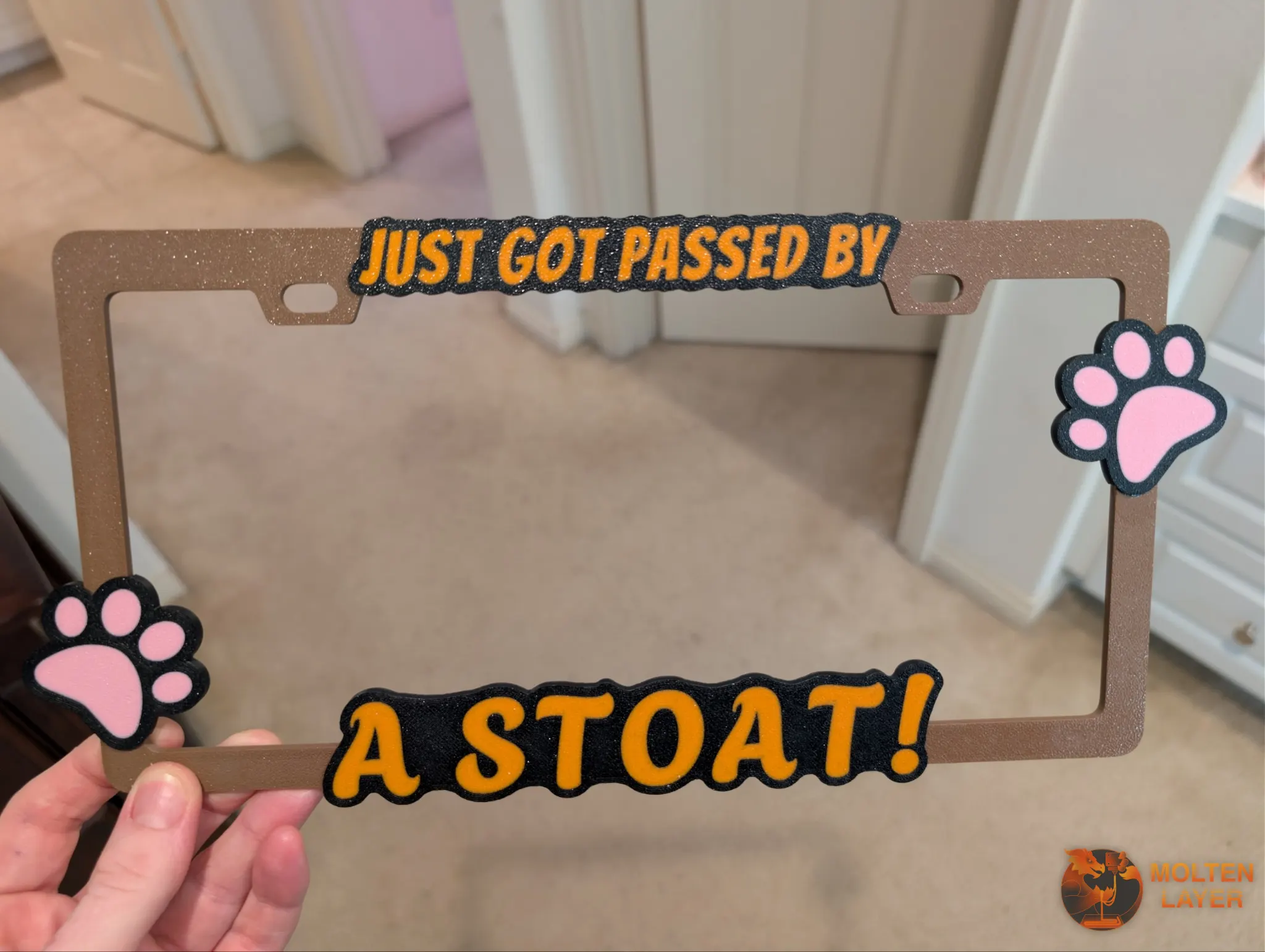 Just Got Passed By A Stoat!
Brown Orange Black Pink
Paw Ornaments