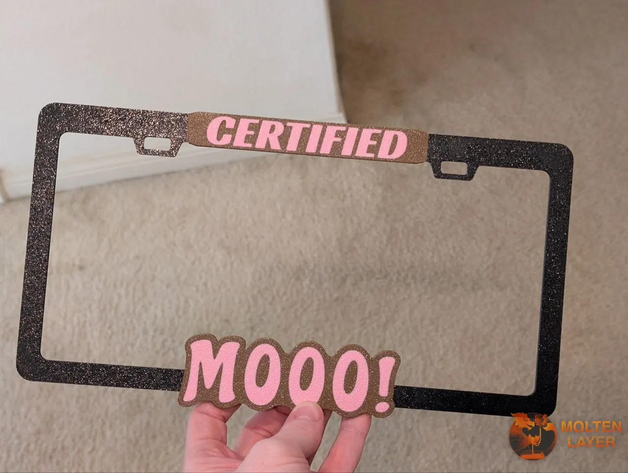 Certified Mooo!
Black Brown Pink